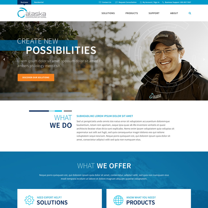 Alaska Communications Website Redesign*