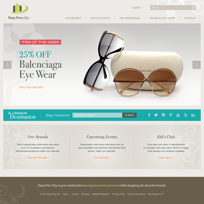 Duty Free City Website Design*