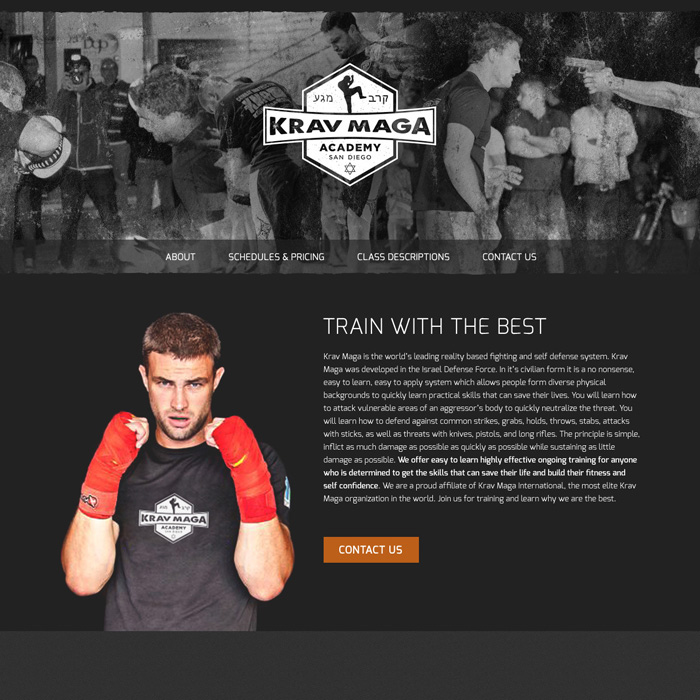 Krav Maga Academy SD Website Design