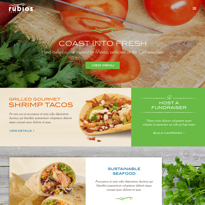 Rubio’s Homepage Redesign